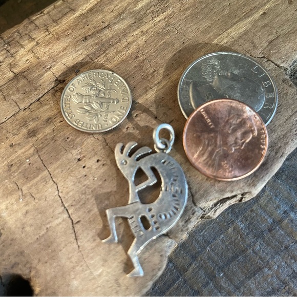 Kokopelli Sterling Silver Pendant Charm Double Sided - Picture 2 of 10